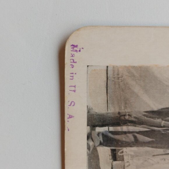 Antique Stereograph Card Lieutenant and Corporal Made in U.S.A - Picture 2 of 4